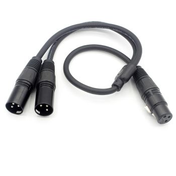 Weiblichen XLR Dual Männlichen XLR Y Splitter Kabel, Mikrofon Blei/Combiner Y-Kabel Patchkabel 0.5m (1F - 2M)