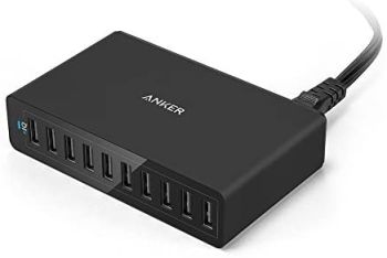 Anker PowerPort 10 (60W 10-Port USB Ladegerät) für diverse USB betriebene Geräte
