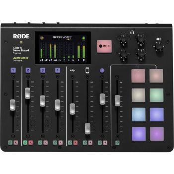 RODE Microphones Rodecaster Pro 4-Kanal Podcast Konsole mieten bei lensrent schweiz
