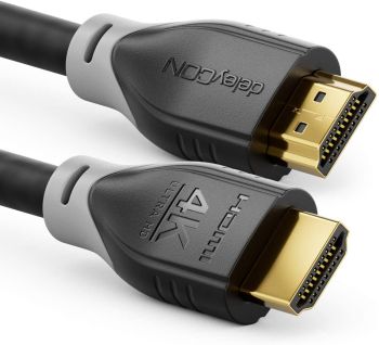 deleyCON 2m HDMI Kabel 2.0a/b - High Speed mit Ethernet - UHD 2160p 4K@60Hz 4:4:4 HDR HDCP 2.2 ARC CEC Ethernet 18Gbps 3D Full HD 1080p Dolby - schwarz
