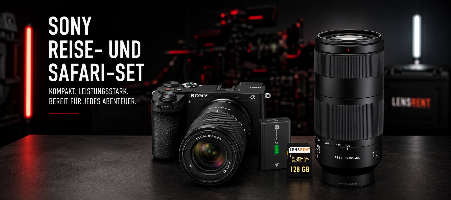 1. Sony Reise- und Safari-Set bei Lensrent ab sofort im Rent